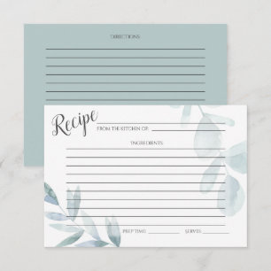 TARJETA DE RECIBO Eucalipto azul turbio