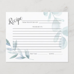 TARJETA DE RECIBO Eucalipto azul turbio