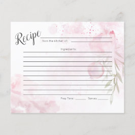 TARJETA DE RECIBO | Rosa rosa y rosada pastel