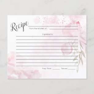 TARJETA DE RECIBO Rosa rosa y rosada pastel
