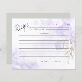 TARJETA DE RECIBO | Rosas Lilac Purple Painterly