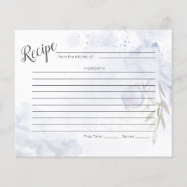 TARJETA DE RECIBO | Rosas Pastel Dusty Blue