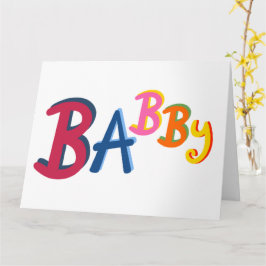 Tarjeta de Recién nacido BABBY Black Country Words