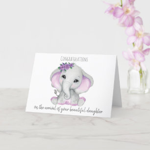 Tarjeta de recién nacido Cute Ellie