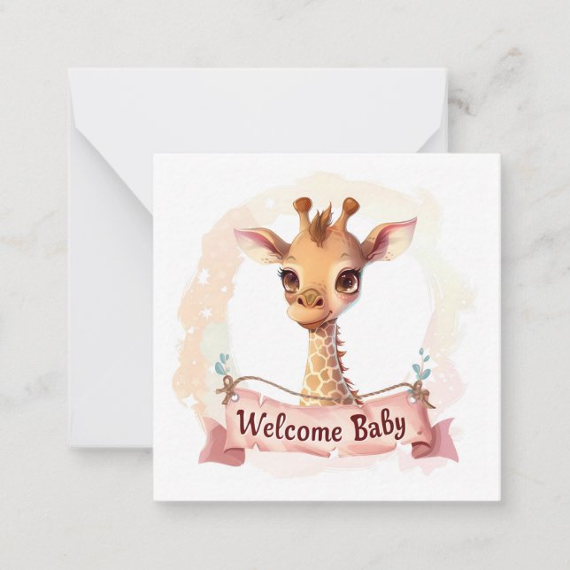 Tarjeta de Recién nacido de bienvenida (Anverso)