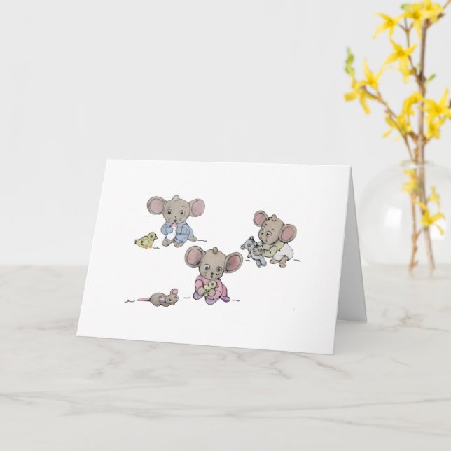Tarjeta de Recién nacido de bienvenida (flor amarilla)