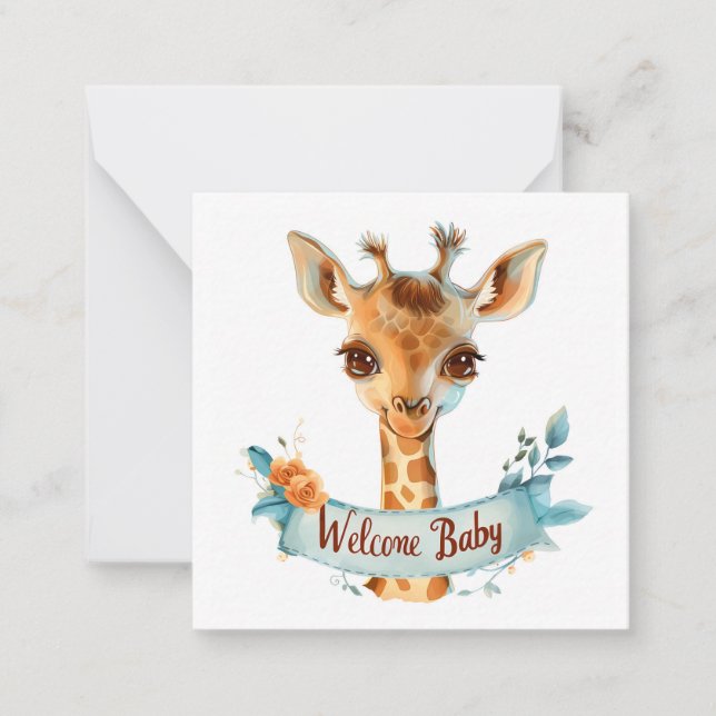 Tarjeta de Recién nacido de bienvenida (Anverso)