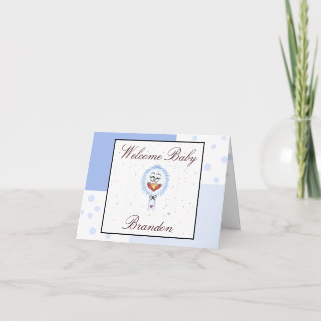 Tarjeta de Recién nacido de bienvenida personaliza (Anverso)