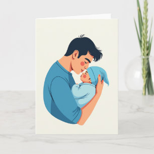 Tarjeta de recién nacido de lunares