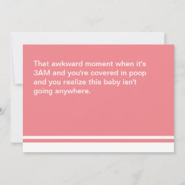 Tarjeta de Recién nacido de momento incómodo - Chi