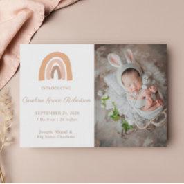 Tarjeta de Recién nacido del anuncio del nacimient