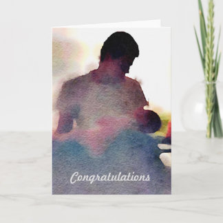 Tarjeta de recién nacido - Felicitaciones a papá