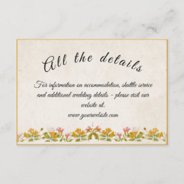 Tarjeta de recinto amarillo Victorian Meadow