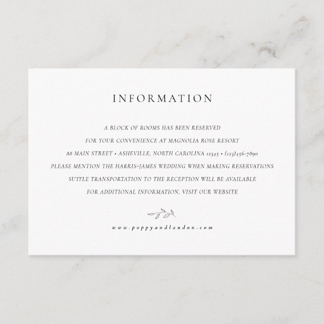 Tarjeta de recinto botánico - Un bloque de habitac (Anverso)