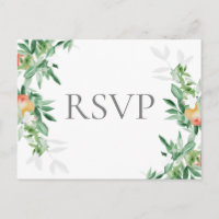 tarjeta de recinto de orquídea de verano rsvp