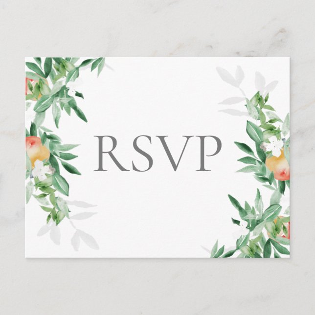 tarjeta de recinto de orquídea de verano rsvp (Anverso)