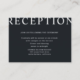 tarjeta de recinto de recepción de diseño ultra mo