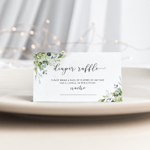 Tarjeta de recinto para boletos de rifa para pañal