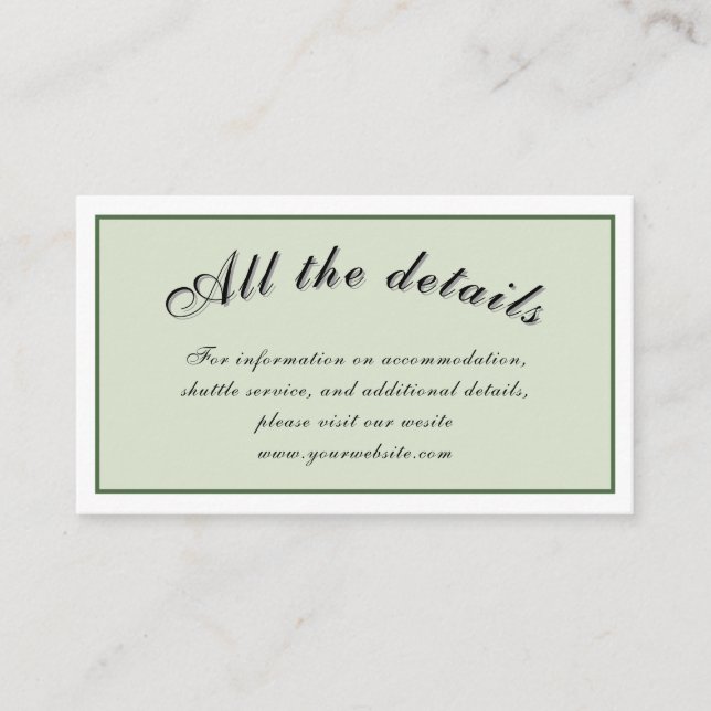 Tarjeta de recinto Victorian Meadow (Anverso)