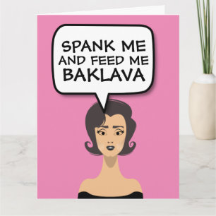 TARJETA DE RECOGIDA DE LA MUJER DE RETRO BAKLAVA K