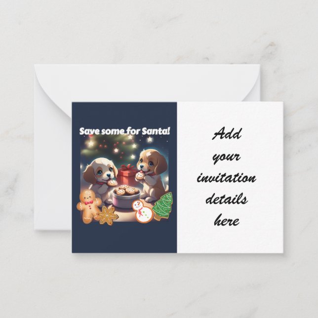 Tarjeta de recolección de cachorros y cookies (Anverso)