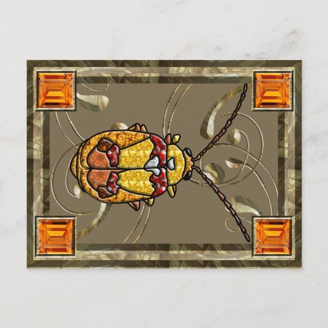 Tarjeta de recolector de escarabajos de hojas de c (Anverso)