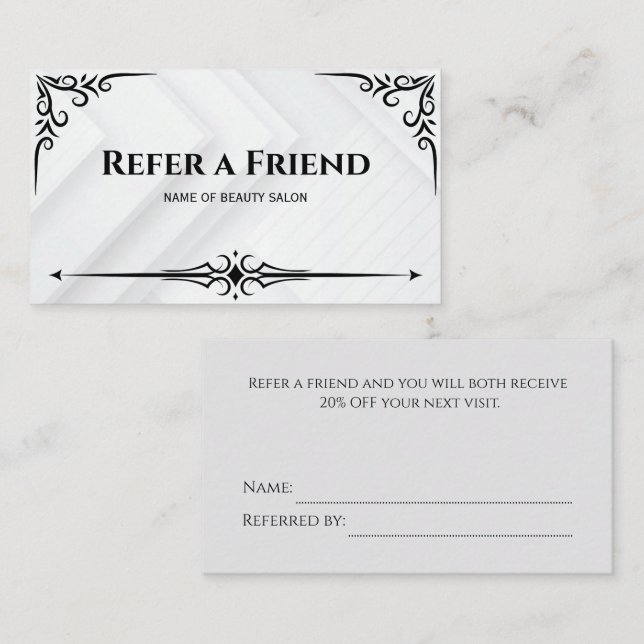 Tarjeta de Recomendación (Anverso / Reverso)