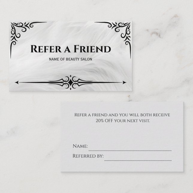 Tarjeta de Recomendación (Anverso / Reverso)