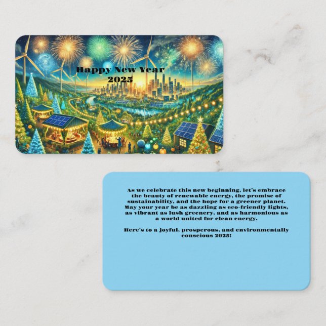 Tarjeta De Recomendación ¡2025 con conciencia ambiental! (Anverso / Reverso)