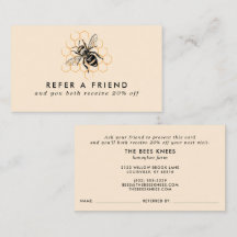 Abeja de miel elegante y Minimalista