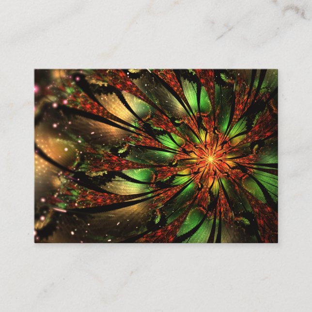 Tarjeta De Recomendación Abstract fractal flower design.   (Anverso)