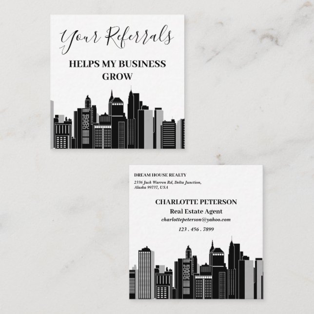 Tarjeta De Recomendación Agricultura de agentes inmobiliarios (Anverso / Reverso)