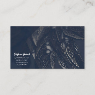 Tarjeta De Recomendación Alas de Ángel Oscuro Glam Gótico Referir un Amigo