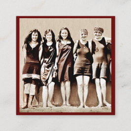 Tarjeta De Recomendación Amigos en disfraces de baño