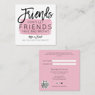 Tarjeta De Recomendación Amigos no permiten que amigos tengan salón de mala