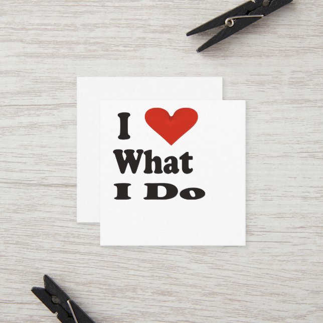 Tarjeta De Recomendación Amo lo que hago (Anverso/Reverso In Situ)