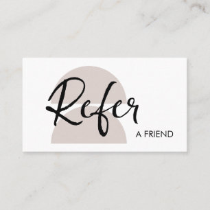 Tarjeta De Recomendación Arcos modernos se refieren a un amigo