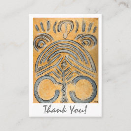 Tarjeta De Recomendación Artista de abstracto dorado gracias galería de art