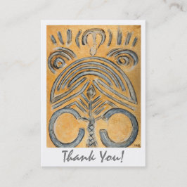 Tarjeta De Recomendación Artista de abstracto dorado gracias galería de art