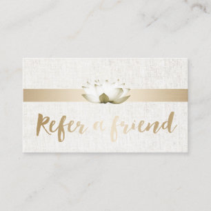 Tarjeta De Recomendación BALNEARIO elegante del salón de la terapia de la