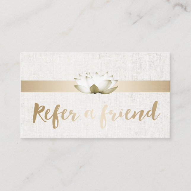 Tarjeta De Recomendación BALNEARIO elegante del salón de la terapia de la (Anverso)