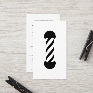 Tarjeta De Recomendación barbershop pole referirse a un amigo