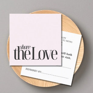 Tarjeta De Recomendación Bella negrita mínima de Guay Rosa