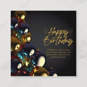 Tarjeta De Recomendación Bendiciones de cumpleaños elegantes