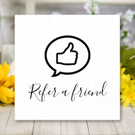 Tarjeta De Recomendación Blanco y negro simple y elegante