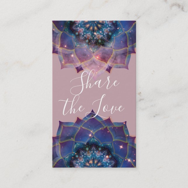 Tarjeta De Recomendación Boho Nebula Mandala (Anverso)
