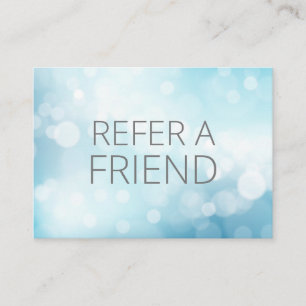 Tarjeta De Recomendación Cliente azul de lujo del balneario del salón de