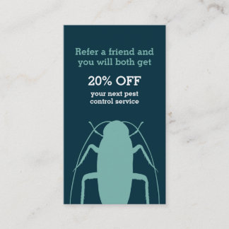 Tarjeta De Recomendación Cliente de los servicios de control de parásito