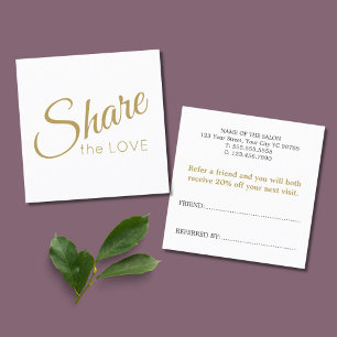 Tarjeta De Recomendación Coche de referencia dorado blanco moderno y elegan