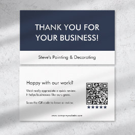 Tarjeta De Recomendación Código QR de agradecimiento de revisión de negocio